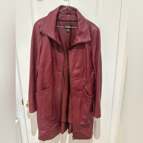 Vintage red/maroon Danier genuine leather jacket - Picture 1 of 5